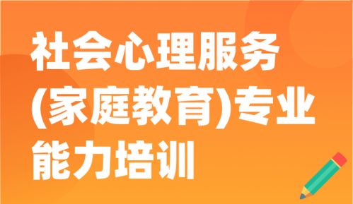 構(gòu)建和諧社會(huì)的基石 社會(huì)心理服務(wù)與家庭教育的專業(yè)能力提升